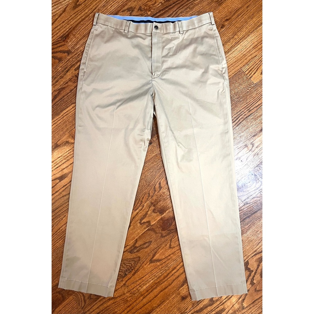 Brooks Brothers‎ Hudson Lightweight Advantage Chino Khaki Pants Mens 38x32 Tan
